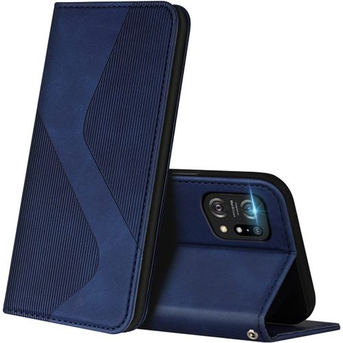 Coque Pour Oppo Find X5 5g, Premium Etui Housse En Cuir De Protection Avec [Emplacements Cartes] [Magnetique], Clapet Folio Portefeuille Pour Oppo Find X5 5g (Bleu)