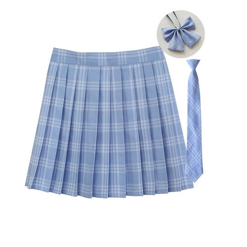 Jupe Plissée À Carreaux 35 Couleurs,Uniforme De L'école Japonaise Preppy A-Ligne,Rs185