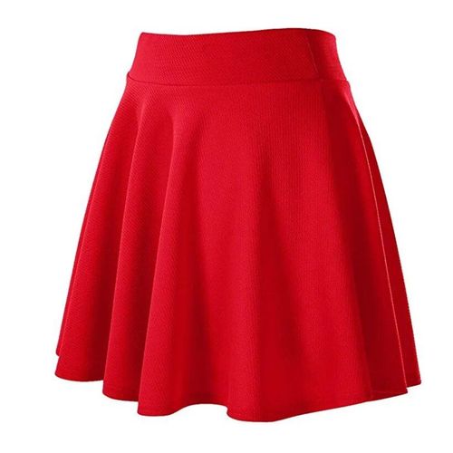 Mini Jupe Évasée Décontractée Pour Femmes,Jupes D'été Basiques,Mode Scolaire Plissée Moelleuse,Grande Taille 5xl,Jupe Courte Rouge