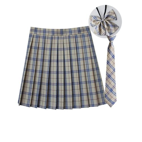 Jupe Plissée À Carreaux 35 Couleurs,Uniforme De L'école Japonaise Preppy A-Ligne,Rs185