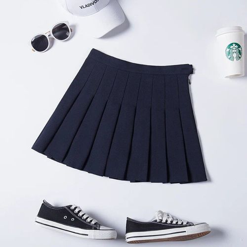 Jupe Plissée À Carreaux De Style Preppy Pour Femme,Uniforme Taille Haute Chic,Brev,Harajuku