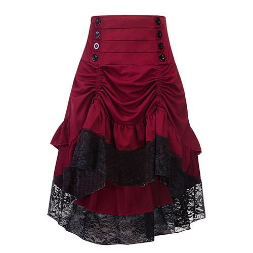 Jupe Longue Gothique À Volants Pour Femmes,Jupe Corset Vintage,Steampunk,Robe De Soirée Showgirl,Jupes Pour Adolescentes,Asell