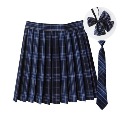 Jupe Plissée À Carreaux 35 Couleurs,Uniforme De L'école Japonaise Preppy A-Ligne,Rs185