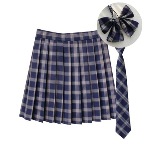 Jupe Plissée À Carreaux 35 Couleurs,Uniforme De L'école Japonaise Preppy A-Ligne,Rs185