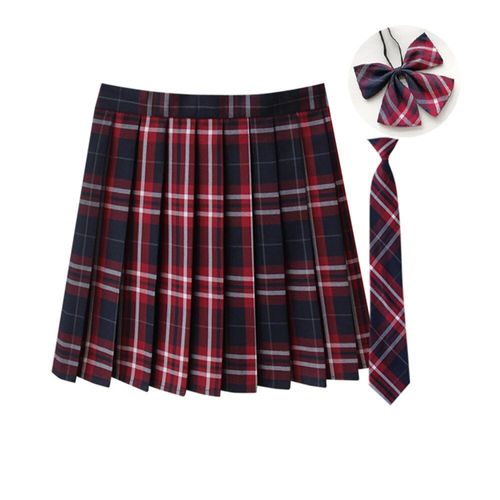Jupe Plissée À Carreaux 35 Couleurs,Uniforme De L'école Japonaise Preppy A-Ligne,Rs185
