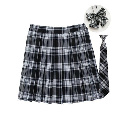 Jupe Plissée À Carreaux 35 Couleurs,Uniforme De L'école Japonaise Preppy A-Ligne,Rs185