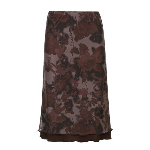 Rapcopter-Jupes Longues Rayées Rétro Y2k Pour Femmes,Droites,Taille Haute,Douces,Mignonnes,Fête,Grunge,Carillon,Été