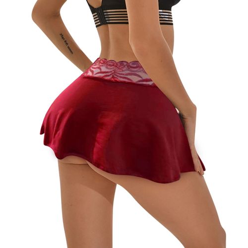 Jupe Buste Transparente En Dentelle Pour Femme,Vêtement De Nuit Sexy,Pour Boîte De Nuit