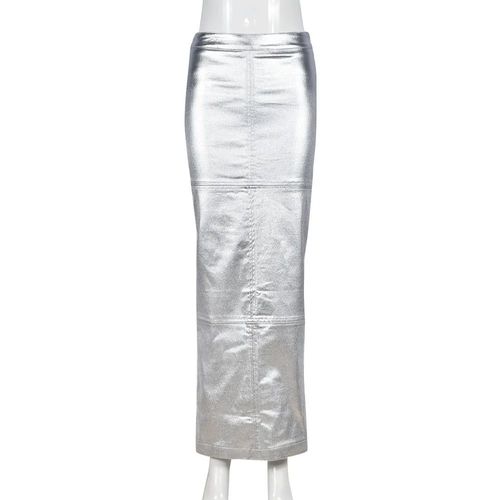 Jupe Longue Sexy De Luxe Pour Femme,Vêtement De Ixd'anniversaire,Taille Haute,D.Lique,Vert,Slim,Maxi,Été,2023