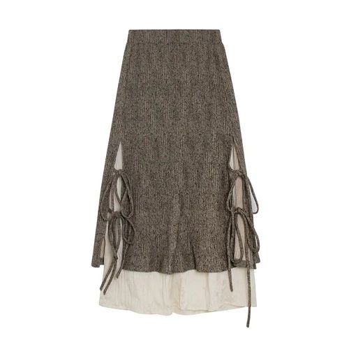 Jupes Longues Irrégulières Pour Femmes,Jupe Rétro Féerique,Jupe Patchwork À Volants,Jupe Plissée,Fête Mignonne,Vacances Kawaii,Boho Grunge,Y2k