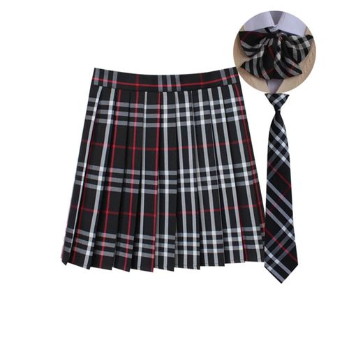 Jupe Plissée À Carreaux 35 Couleurs,Uniforme De L'école Japonaise Preppy A-Ligne,Rs185