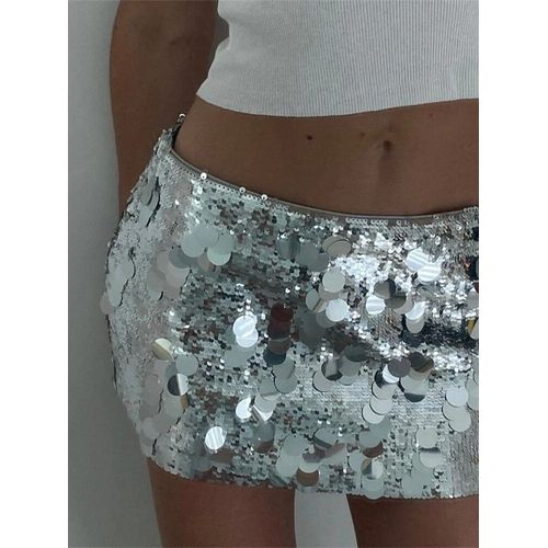 Chlearstyle-Mini-Jupes À Paillettes Pour Femmes,Jupe Crayon À Paillettes Brillantes,Vêtements De Nuit,Vêtements De Fête,2023