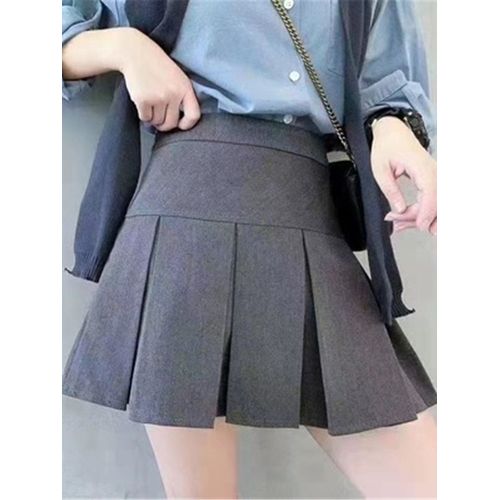 Zopastel-Mini Jupe Plissée Grise Vintage Pour Femmes,Taille Haute Kawaii,Mode Coréenne,Uniforme Scolaire Harajuku Streetwear,Printemps