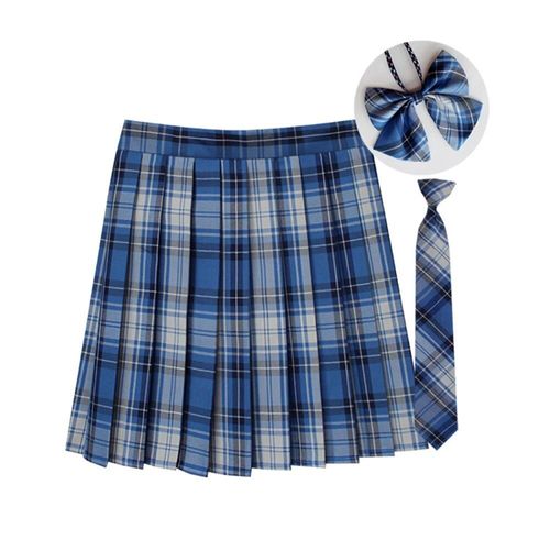 Jupe Plissée À Carreaux 35 Couleurs,Uniforme De L'école Japonaise Preppy A-Ligne,Rs185