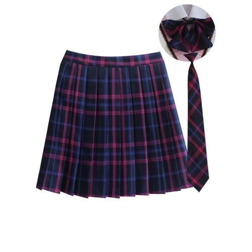 Jupe Plissée À Carreaux 35 Couleurs,Uniforme De L'école Japonaise Preppy A-Ligne,Rs185