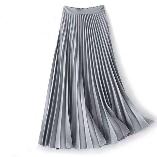 Jupe Trapèze Vintage Plissée Pour Documents,Longue,Élégante,Solide,À La Mode,Streetwear,Irrégulière,Printemps Été
