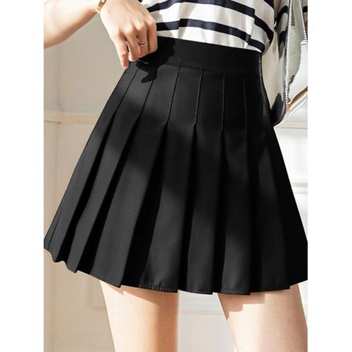 Zopastels-Mini Jupes Plissées Pour Femmes,Jupes Taille Haute,Fermeture Éclair,Mode Étudiante,Ligne A,Été,Blanc,Noir,Phtaljk,2023