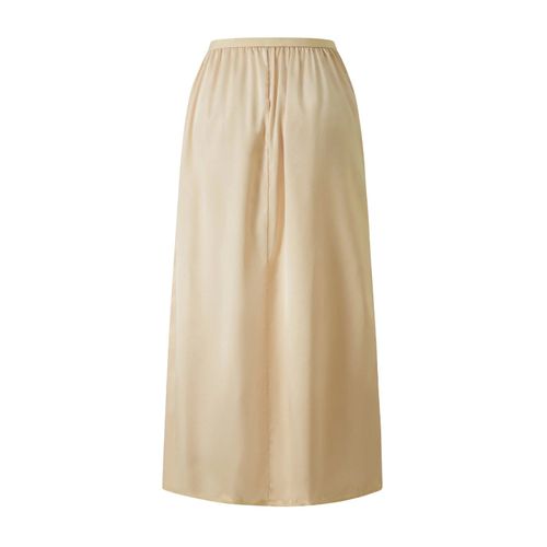 Sous-Jupe Longue En Dentelle Satinée Pour Femmes,Taille Élastique,Doublure Intérieure,Jupe Maxi Pour Sous-Vêtements,Jupes De Documents Solides Coordonnantes