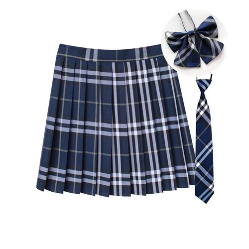 Jupe Plissée À Carreaux 35 Couleurs,Uniforme De L'école Japonaise Preppy A-Ligne,Rs185