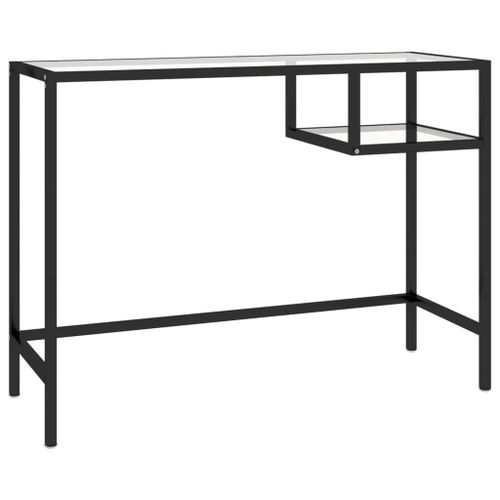 Vidaxl Bureau D'ordinateur Transparent 100x36x74 Cm Verre