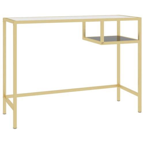 Vidaxl Bureau D'ordinateur Transparent 100x36x74 Cm Verre Trempé