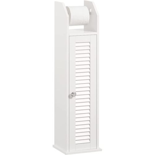 SoBuy Support Papier Toilette Armoire Porte-Papier Toilette Porte Brosse WC, BZR49-W