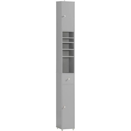 Sobuy Meuble De Rangement Salle D Bain Meuble Colonne Armoire De Toilette Meuble Wc Gris, Bzr34-Hg