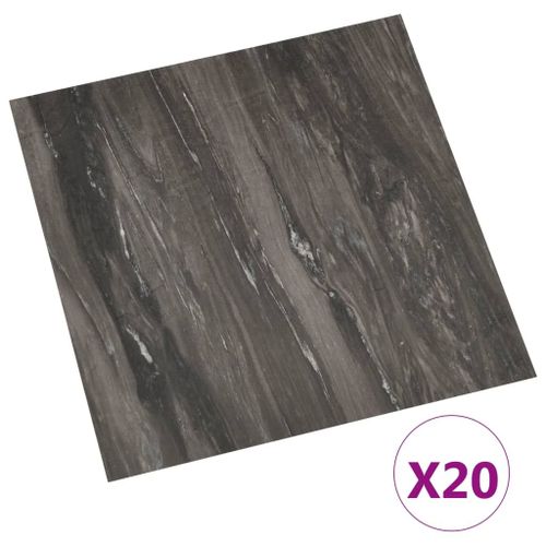 Vidaxl Planches De Plancher Autoadhésives 20 Pcs Pvc 1,86m² Gris Foncé