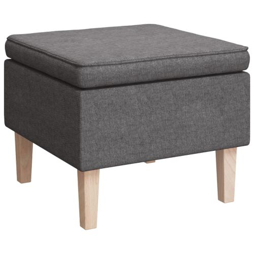 Vidaxl Tabouret Avec Pieds En Bois Gris Clair Tissu