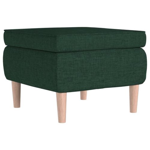 Vidaxl Tabouret Avec Pieds En Bois Vert Foncé Tissu