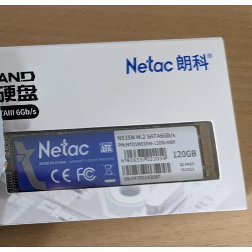 Disque dur SSD NETAC 120 Go M.2 SATS III 6gbs N535N M.2