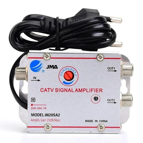 DTMB-Amplificateur de signal TV numérique à onde débar,gain 20DB,équipement TV,booster de signal,une entrée,deux sorties,8620SA2 - Type 1 in 2 out EU Plug