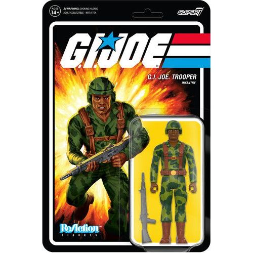 Super7 - G.I. Joe Reaction Wave 4 - Trooper Clean Shaven (Brown) [Collectables] Action Figure, Figure, Collectible