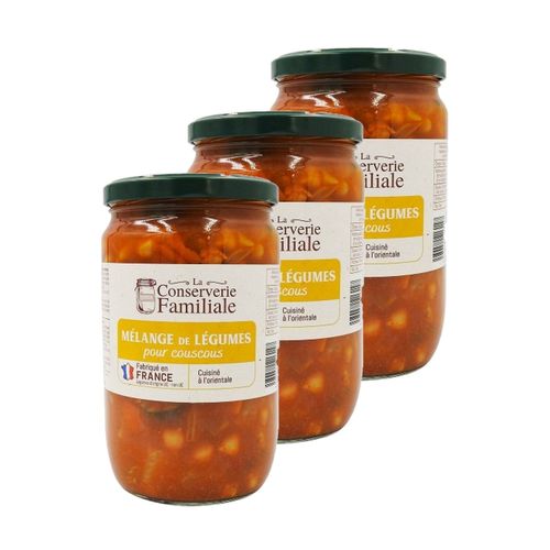 Lot 3x Légumes Pour Couscous - Bocal 660g