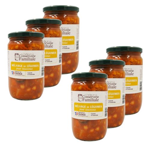 Lot 6x Légumes Pour Couscous - Bocal 660g