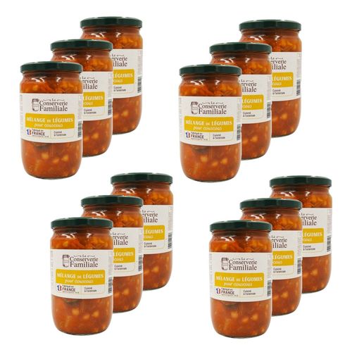 Lot 12x Légumes Pour Couscous - Bocal 660g