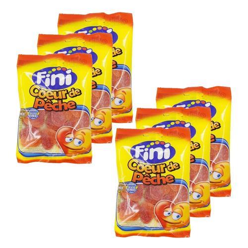 Lot 6x Bonbon C¿Ur De Pêche Acide - Halal - Sachet 90g