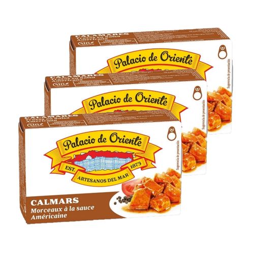 Lot 3x Calamar Sauce Américaine - Boîte 115g