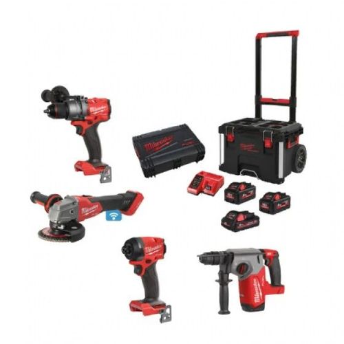 Lot 4 outils visseuse - perforateur - meuleuse - visseuse à chocs M18 FPP4AE-533P - MILWAUKEE - 4933493334