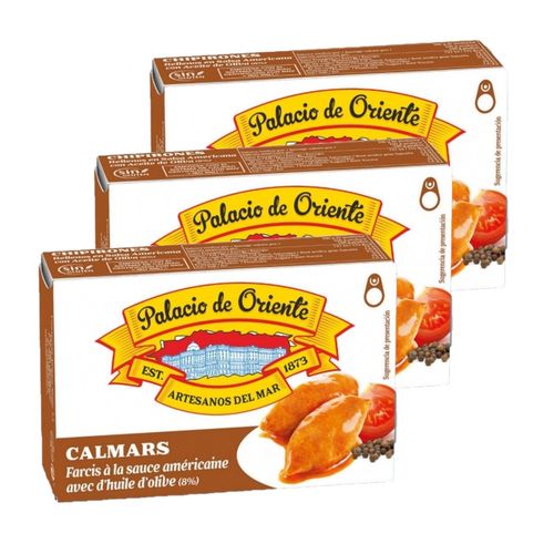 Lot 3x Calamars Farcis Sauce Américaine 115g Palacio - Boîte 115g