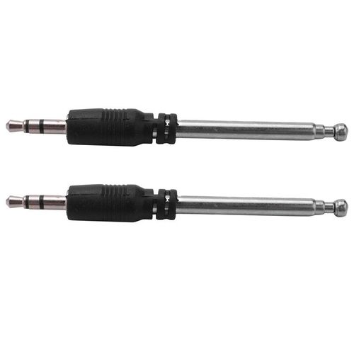 2X Antenne Radio 3.5Mm 4 Sections Télescopique Antenne FM Radio Pour Téléphone Portable Mp3 Mp4 Équipement Audio
