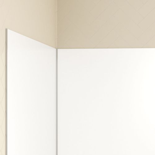 Pack de 3 Panneaux Muraux Aluminium BLANC 90/120/90x210 cm avec Profilés ANODISE BRILLANT - WALL'IT
