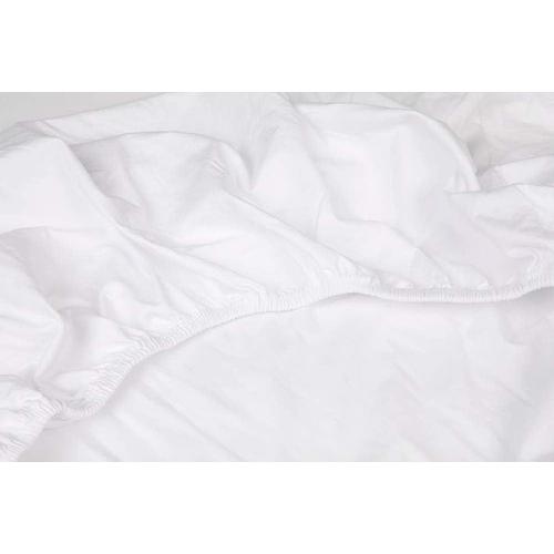 Three Lilies Shizu Drap-Housse En Jersey Pour Matelas À Sommier Tapissier 12 Cm, Weiss, 180x200-220