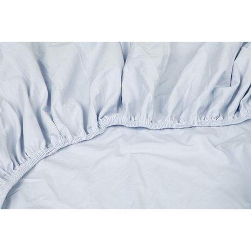 Three Lilies Shizu Drap-Housse En Jersey Pour Matelas À Sommier Tapissier 12 Cm, Bleu, 180x200-220