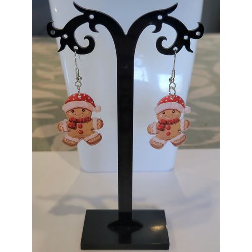 Boucles D'oreilles Ginger Bread Bonhomme Pain D'épices Modele 2