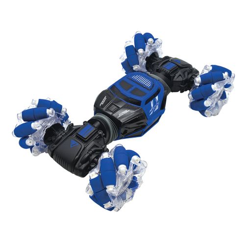 Extreme Crosslander® - Voiture Télécommandée Tout-Terrain Lumineuse Et Sonore Rechargeable Avec Télécommande Et Bracelet De Contrôle Gestuel Et Batterie Rechargeable Supplémentaire