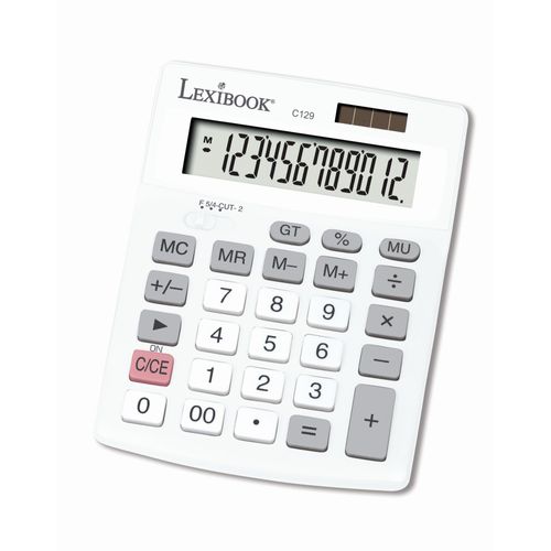 Calculatrice de Bureau 12 Chiffres avec Double Alimentation