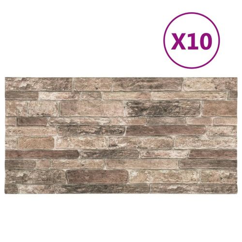 VidaXL Panneaux muraux 3D avec design de brique multicolore 10 pcs EPS