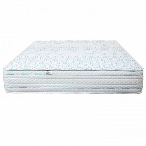 Matelas Thermotec (24cm), Mousse Haute Densité, Fermeté Optimale, Indépendance De Couchage, Double Face Été/Hiver - Blanc, 140x200cm