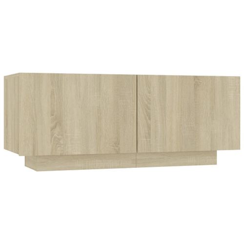 Vidaxl Meuble Tv Chêne Sonoma 100x35x40 Cm Aggloméré